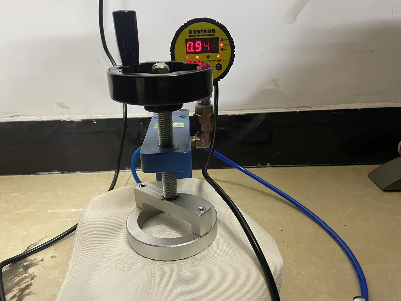 Material samples and inspection equipment in the factory